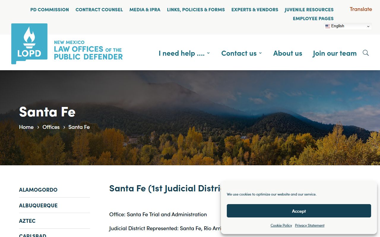 Los Alamos County District Court Public Defender Santa Fe office