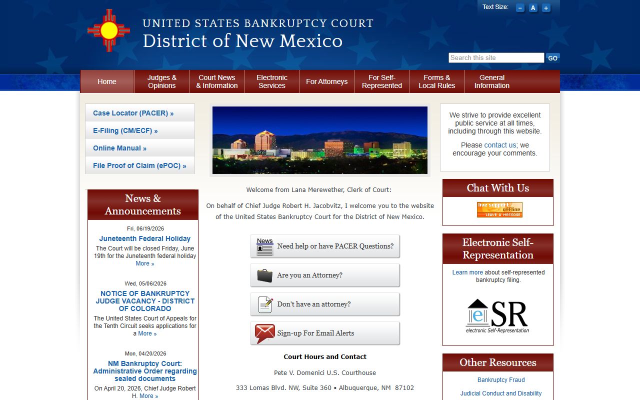 Los Alamos County traffic court records federal bankruptcy court access